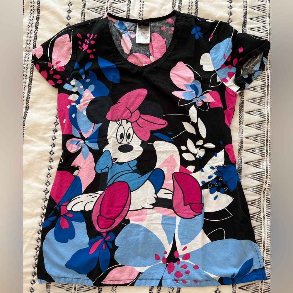 Cherokee Minnie Mouse Scrub top